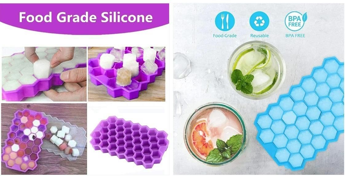 🧊 Premium Ice Cube Maker Tray – Food Grade, Easy Release & Durable Design (Pack of 2)