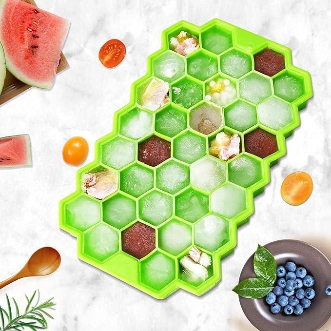🧊 Premium Ice Cube Maker Tray – Food Grade, Easy Release & Durable Design (Pack of 2)