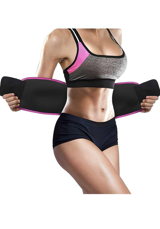 Adjustable Waist Trimmer Belt for Men & Women | Sweat Belt for Belly Fat | Lightweight & Stretchable